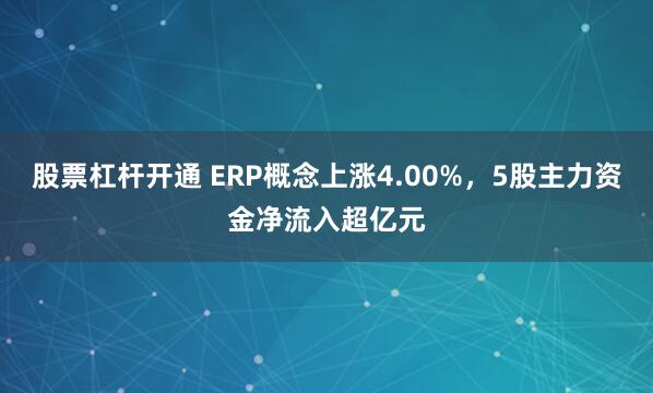 股票杠杆开通 ERP概念上涨4.00%，5股主力资金净流入超亿元