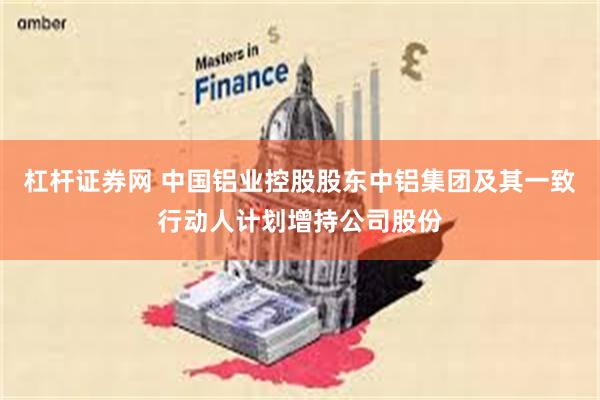 杠杆证券网 中国铝业控股股东中铝集团及其一致行动人计划增持公司股份