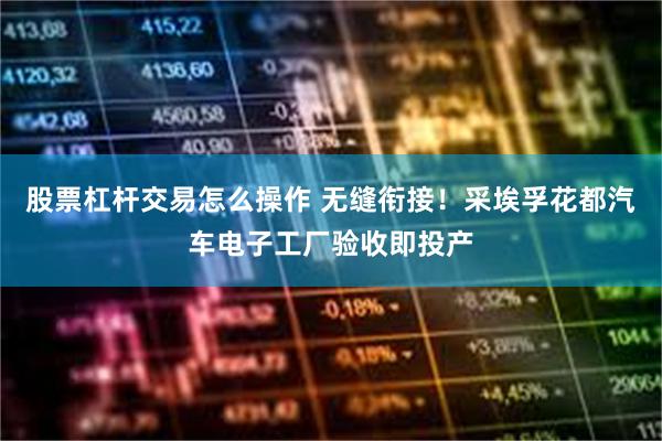 股票杠杆交易怎么操作 无缝衔接！采埃孚花都汽车电子工厂验收即投产