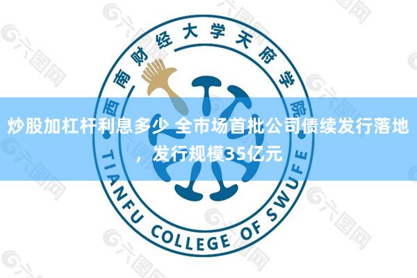 炒股加杠杆利息多少 全市场首批公司债续发行落地，发行规模35亿元
